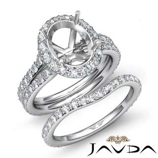 Ct Diamond Engagement Ring Oval Bridal Set Platinum  