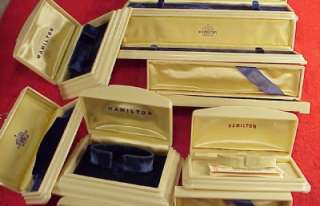 Vintage Fancy Hamilton Wristwatch 11 PIeces Celluloid Boxes Lot Group 