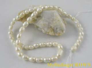 10 strands White rice pearl beads W1805  