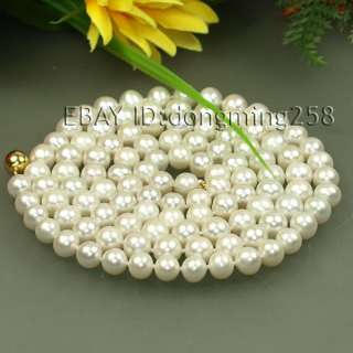 LONG AA 8 9MM WHITE AKOYA PEARL NECKLACE 30, 35, 40, 45, 50, 55 