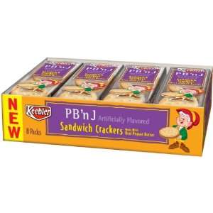 Keebler Crackers, PB & J (1.38 Ounce Pack), 8 Count Sandwiches (Pack 