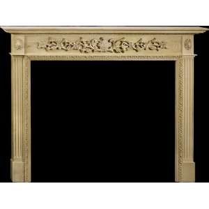  HAND CARVED MANTEL W/ FLUTED COLUMNS