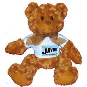   MOTHER COMES JAVIER Plush Teddy Bear with BLUE T Shirt: Toys & Games