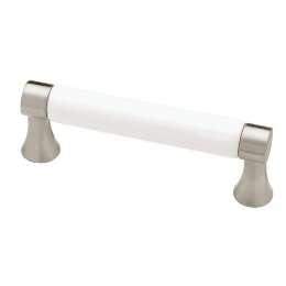This Auction is for White Ceramic & Satin Nickel Pull.