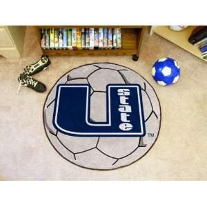   Utah State University Round Soccer Ball Rug Round 2.40: Home & Kitchen