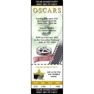  Oscar Awards Movie Reel Party Ticket Invitation