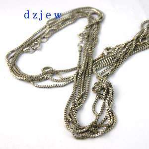 n7003 Silver Plated Lots 120pcs 17.9 Link Chain Clasp Necklace 