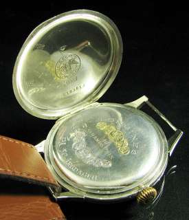 LONGINES Antique 1933 Wristwatch Silver Case w Medals  