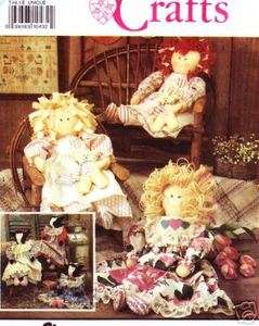 Simplicity 9798 24” Stuffed Dolls and Cow Doll Pattern  