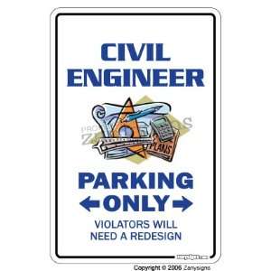  ENGINEER Parking Sign surveying tools rulers gift 