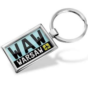 Keychain Airport code WAW / Warsaw country: Poland   Hand Made, Key 