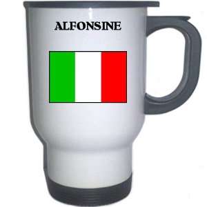  Italy (Italia)   ALFONSINE White Stainless Steel Mug 