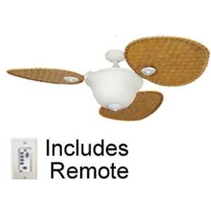  52 Tropical Ceiling Fan with Light. Has up to 180 watts 