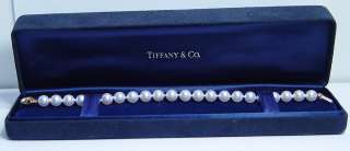 Authentic Tiffany&Co 18K Gold 7mm Pearl Bracelet Discontinued Designer 
