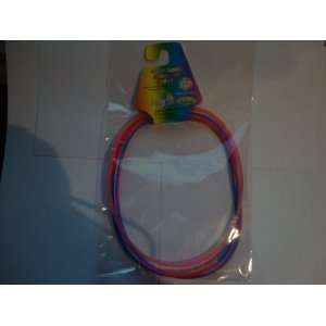 3ct Tie Dye Glow in the Dark Rubber Necklace Keeper to Hold Your Bands 