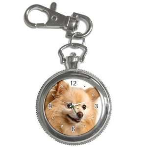   Pomeranian Puppy Dog 2 Key Chain Pocket Watch N0746: Everything Else