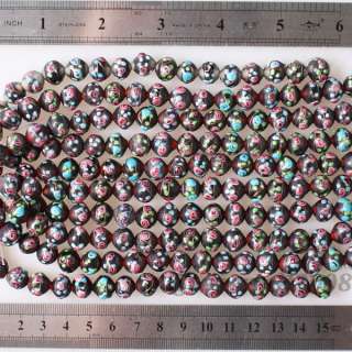 Lampwork beads glass art Black Tulip 16cm Strand HW21  