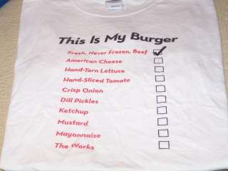 WENDYS Restaurant Whats On Your Burger? Promo Shirt L  