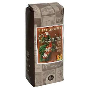 Diedrich Coffee, Decaf Colombia, GROUND, 16 Ounce Bag  