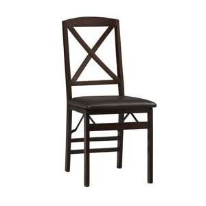  Linon Triena X Back Folding Chairs (Set of 2) 01826ESP 02 