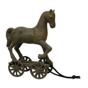    Cast Iron Replica Pull Toy Horse on Wheels: Everything Else