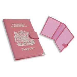  Pink Leather Passport Holder [Kitchen & Home]