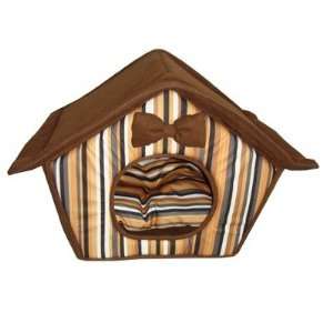    Best Pet Supplies Striped House Pet Bed in Brown: Pet Supplies