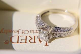 JARED Princess Cut Engagement ring Wedding band set   Certified NR 