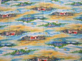   BORDER PRINT 1980s NEWER FABRIC VINTAGE STYLE SEW CRAFT QUILT  