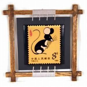  Chinese Zodiac Stamp Design Wall Plaque   Rat