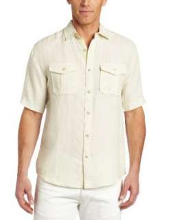  AXIS Mens Mens Short Sleeve Linen Shirt Clothing