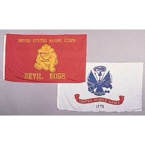  3 x 5 U.S.M.C. Devil Dogs / U.S. Army Flags Patio, Lawn 