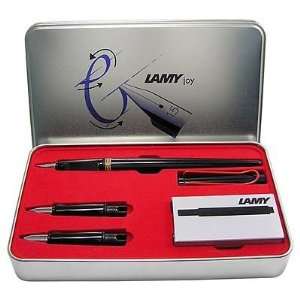  Lamy Joy Calligraphy Black Fountain Pen Red Clip Set 