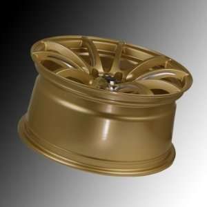 TRAKLite Angle 18X9 5X100/114 ET40 Gold Polished Etching (Complete Set 