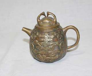 Antique Japanese Bronze Swan Teapot Tea Pot ~1920  