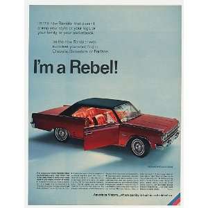  1966 AMC American Motors Rambler Classic Rebel Print Ad 