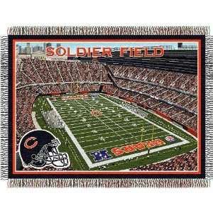  Chicago Bears Soldier Field NFL Woven Tapestry Throw 