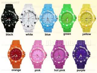 FASHION Celebrity Bright Colour Plastic Toy Watch Style  