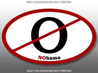 OVAL No O Nobama Sticker  stop anti obama tea party gop  