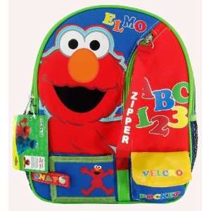  Sesame Street Elmo Toddler 12 Backpack ABC 123 
