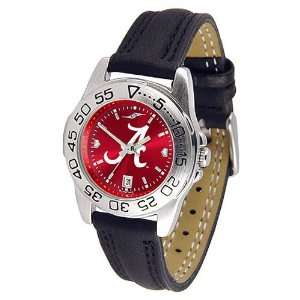   Crimson Tide Ladies Anochrome Sport Watch with Leather Band Sports