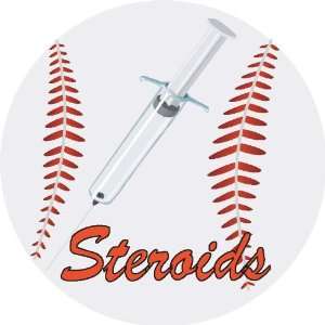  Baseball steroids funny sticker vinyl decal 4 x 4 