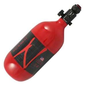 Ninja Paintball 5 Year N2 Red Carbon Fiber Tank   45cu 4500psi  