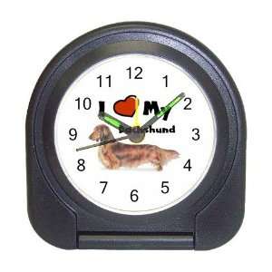  I Love My Dachshund Travel Alarm Clock