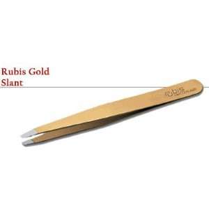  Rubis Gold Slant Tweezers Beauty