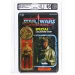 Luke Skywalker Endor Gear AFA 85 (POTF 92 Back) Vintage Power of the 