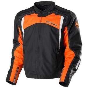  Scorpion HoleShot Orange and Black Motorcycle Jacket   Size 