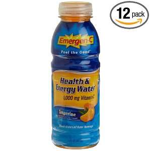 Emergen C Health & Energy Water Tangerine, 16 Ounce Bottles (Pack of 