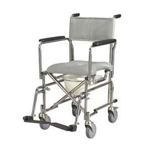   Rehab Shower Chair Commode with 5 Wheels: Health & Personal Care