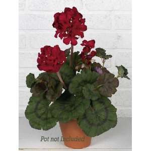  Floral Blossom Red Artificial Silk Geranium Bushes 14 Home & Kitchen